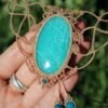 Big AMAZONITE choker with Apatite beads
