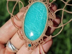Big AMAZONITE choker with Apatite beads