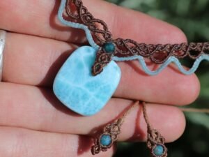 LARIMAR choker with Apatite beads