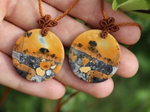 ORANGE SUN~ Matching Maligano Jasper pendants
