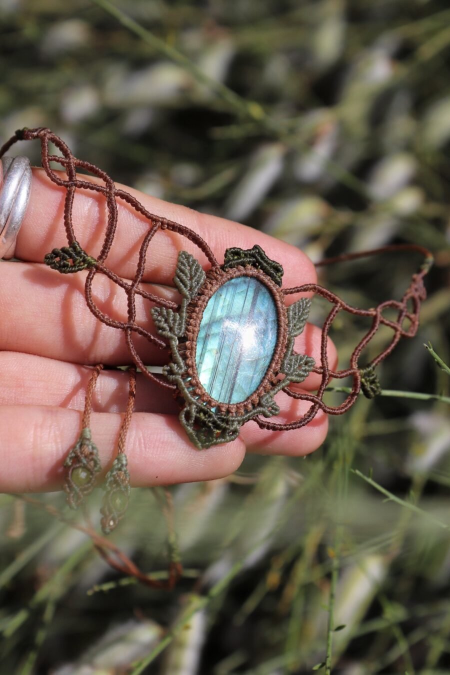 ELOWEN’S GARDEN ~ Green LABRADORITE choker