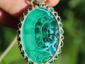 CHATOYANT MALACHITE chrysocolla pendant