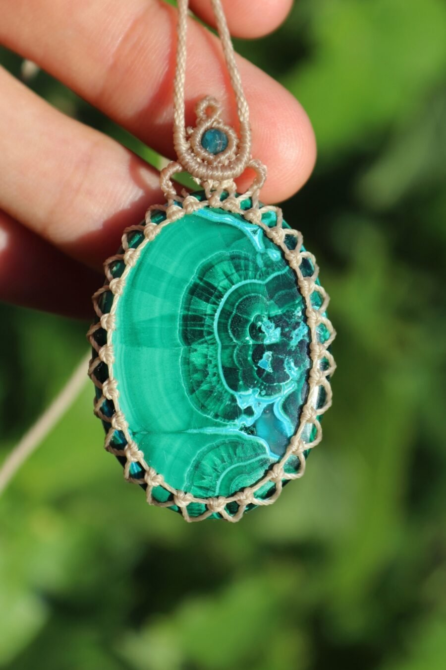 CHATOYANT MALACHITE chrysocolla pendant
