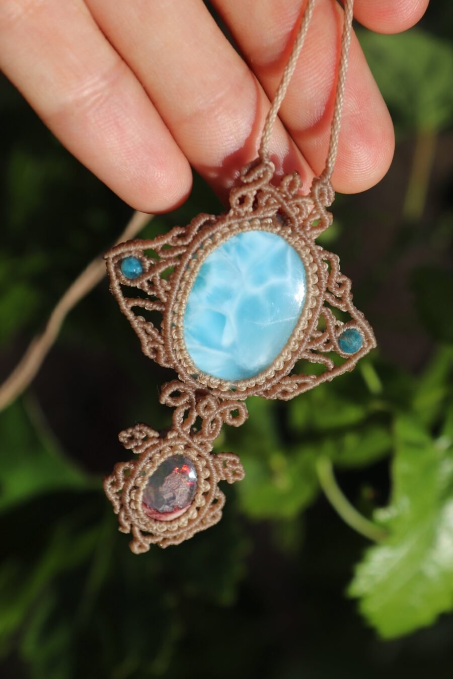 LARIMAR & OPAL pendant