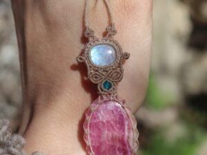 Rare pink GEL COBALTO calcite pendant